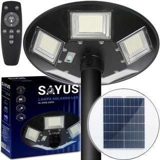 Uličná lampa - Pouličné svietidlo 1300 W 2400 lm na batérie, solárne